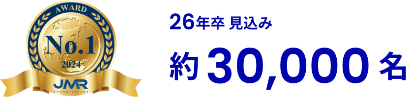 26年卒見込み約30,000名