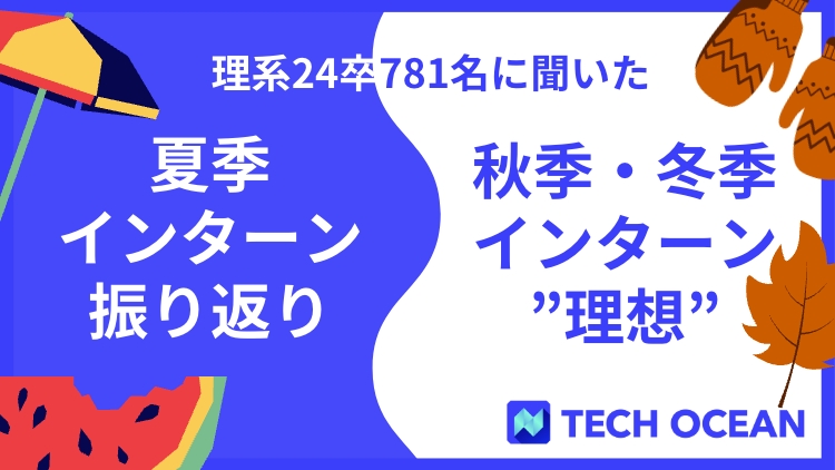 理系24卒781名に聞いた！～夏季インターン振り返りと秋・冬インターンの”理想”～