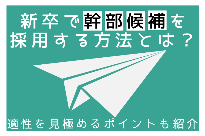 新卒で幹部候補を採用する方法とは？適性を見極めるポイントも紹介